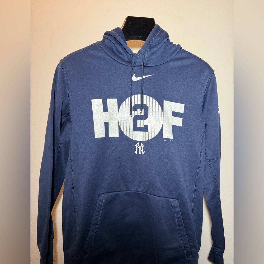 Nike Dri-fit Derek Jeter HOF Hall of Fame Sweatshirt Navy Size Medium
